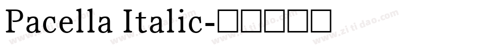 Pacella Italic字体转换